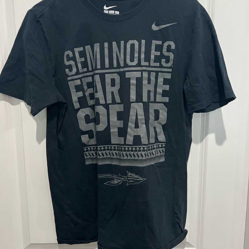 Nike College Fear the Spear, FSU Shirt, SZ M, nwot